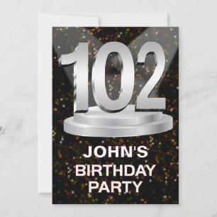 102e Invitation de fête d'anniversaire Ajouter un 