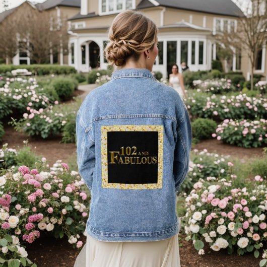 102e verjaardag denim jacket (Huwelijk Achterkant)