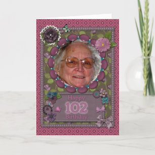 102e verjaardag Fotokaart Kaart