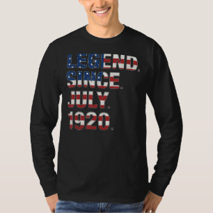 102e verjaardag Legende sinds juli 1920 Vlag van d T-shirt