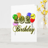 102e verjaardag met ballonnen kaart (Gele Bloem)