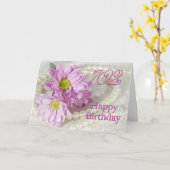 102nd Carte d'anniversaire avec des marguerites (Fleur jaune)