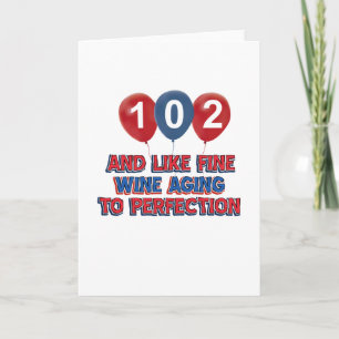102ste verjaardagsdesign kaart