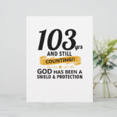 103 jaar en nog steeds jarig (Staand voorkant)