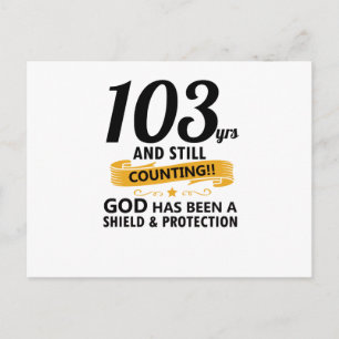 103 jaar en nog steeds jarig briefkaart