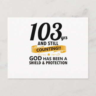 103 jaar en nog steeds jarig briefkaart