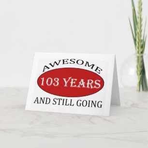 103 jaar oud verjaardagsdesign kaart