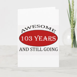 103 jaar oud verjaardagsdesign kaart