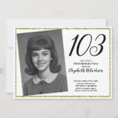 103e aangepaste foto wit en goud  kaart (Voorkant)