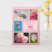 103e anniversaire, belle carte de fleurs (Fleur jaune)