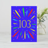 103e anniversaire de fête Invitation Explosion (Debout devant)