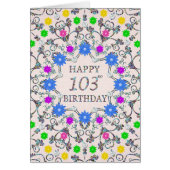103e anniversaire Fleurs Abstraites  (Devant)