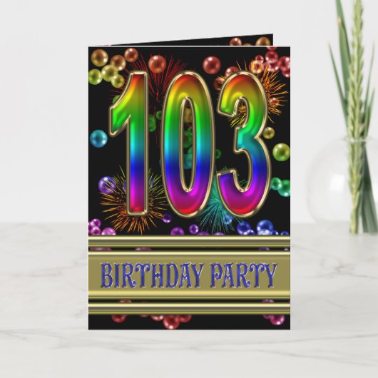 103e anniversaire Invitation (Devant)