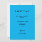 103e anniversaire Invitation de fête Ajouter un no (Dos)