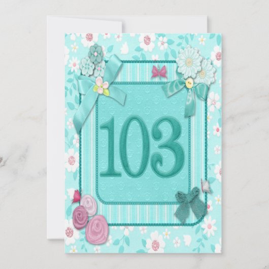 103e invitation de fête d'anniversaire (Devant)