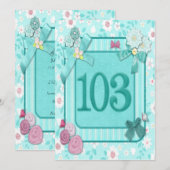 103e invitation de fête d'anniversaire (Devant / Derrière)