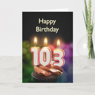 103e verjaardagskaart met kaarsen kaart
