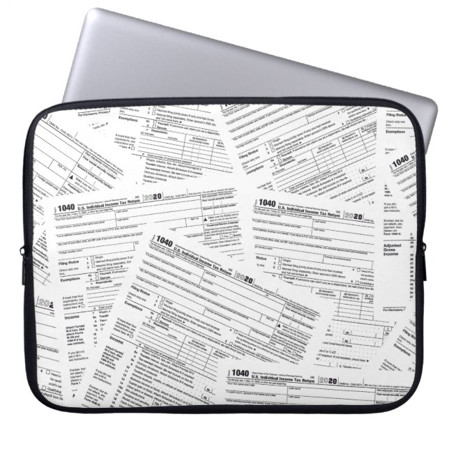 1040 Inkomstenbelastingformulieren Laptop Sleeve (Voorkant)