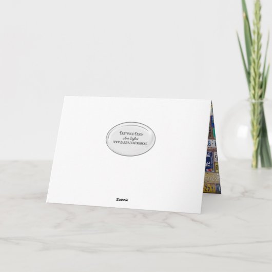 104e Anniversaire Carte de Plaques de Licence Rust (Dos)