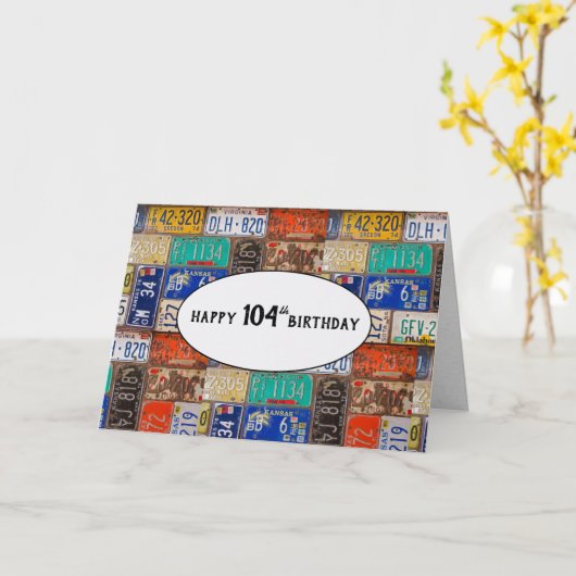 104e Anniversaire Carte de Plaques de Licence Rust (Fleur jaune)