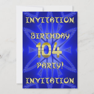 104e invitation à la fête d'anniversaire