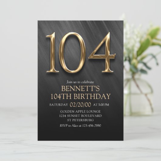 104e Invitation d'anniversaire (Debout devant)