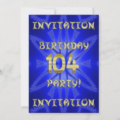 104e invitation de fête d'anniversaire (Devant)