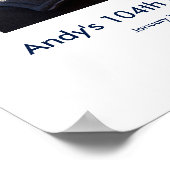 104e Verjaardag foto custom Sign In Party Board Poster (Hoek)