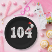 104e verjaardag op zwart Bord (Feest)