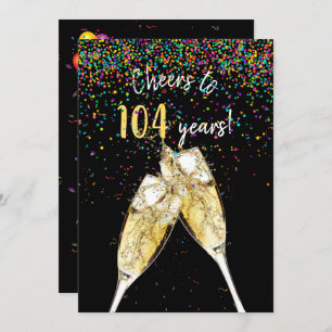 104e verjaardagsfeest kaart