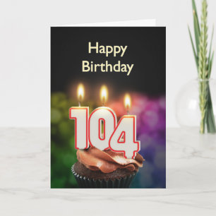 104e verjaardagskaart met kaarsen kaart