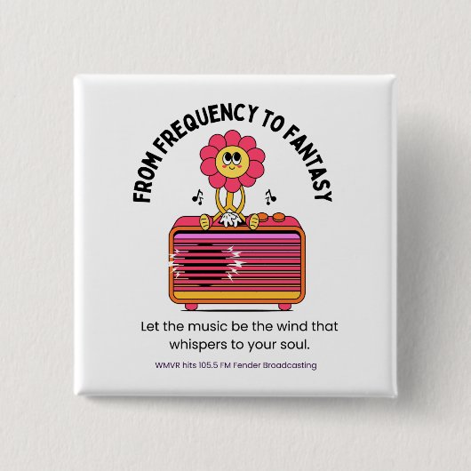 105,5-pins hit vierkante button 5,1 cm (Voorkant)