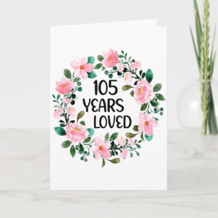 105 Jaar Geliefde Vrouwen Mannen 105 Jaar Oud Cool Kaart