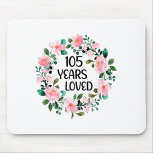 105 Jaar Geliefde Vrouwen Mannen 105 Jaar Oud Cool Muismat