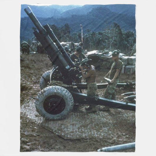 105 mm HOWITZER 2 Fleece Blanket Deken (Voorkant)