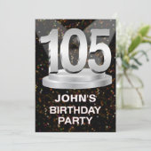 105e anniversaire Invitation de fête Ajouter un no (Debout devant)