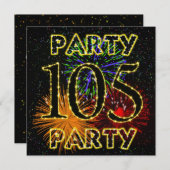 105e anniversaire invitation de fête avec feu d'ar (Devant / Derrière)