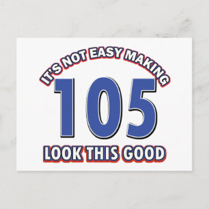 105e verjaardag design briefkaart