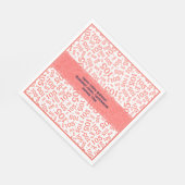 105e Verjaardag Modern Getal Patroon Cral/Wit Servet (Hoek)