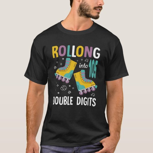 105e verjaardag Rolling in 105 Jaar Oud Dubbele Di T-shirt (Voorkant)