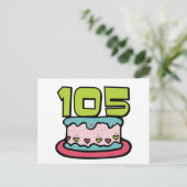 105e verjaardagstaart briefkaart (Staand voorkant)