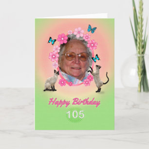 105ème carte photo avec chats et papillons,