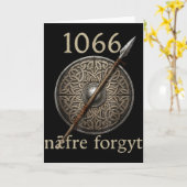 1066 Naefre Forgyt Nooit Vergeten Viking Engeland Kaart (Gele Bloem)