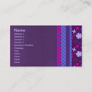 1066 PAARSE BLAUWE HETE ROZE STREPEN ALS VISITEKAARTJE