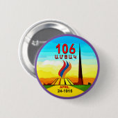 106 jaar ronde button 5,7 cm (Voorkant /achterkant)