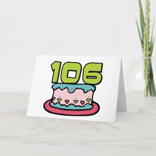 106-jarige verjaardagskaart kaart (Voorkant)