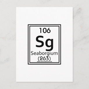 106 Seaborgium Briefkaart