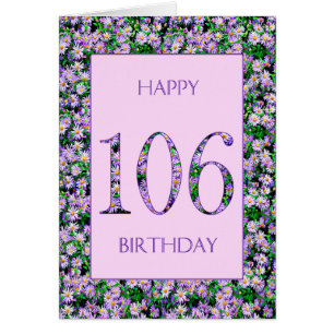 106e anniversaire de marguerites violettes