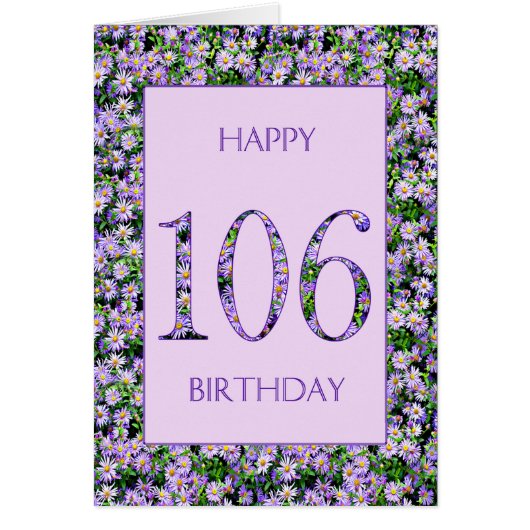 106e anniversaire de marguerites violettes (Devant)