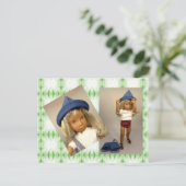 107 Carte postale blonde Gingham Holiday (Debout devant)